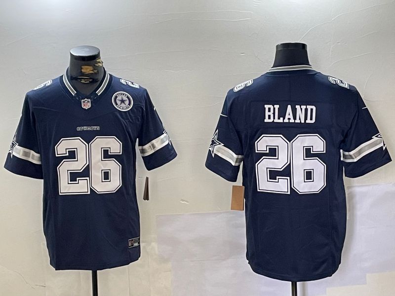 Men Dallas Cowboys #26 Bland Blue 2024 Nike Limited NFL Jersey style 4
